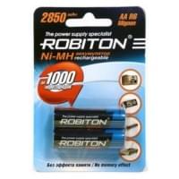Ni-Mh аккумуляторы ROBITON 2850MHAA BL-2 10203, 1.2В, 2850мАч, размер АА (HR6), металлогидридные, 2шт в упаковке 