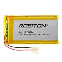 Аккумулятор литий-полимерный Li-Pol Robiton 704374 3,7В 2500мАч