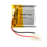 Аккумулятор Li-Pol Robiton LP502020 литий-полимерный 3.7 В плоский 150 мАч размер 5х20х20 мм с защитной платой