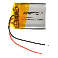 Аккумулятор Li-Pol Robiton LP402025 литий-полимерный 3.7 В плоский 150 мАч размер 4х20х25 мм с защитной платой