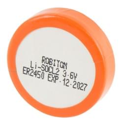 Специальная литиевая высокотемпературная батарейка Li-SOCl2 Robiton ER2450 500 мАч 3.6 В 24.5х5.5мм