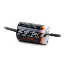 Специальная литиевая батарейка Li-SOCl2 Robiton ER14250-AX 1/2АА 1300 мАч 3.6 В с аксиальными выводами