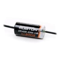 Специальная литиевая батарейка 3.6 В Li-SOCl2 Robiton ER14335 2/3АА 1600 мАч с аксиальными выводами