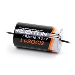 Специальная литиевая батарейка Li-SOCl2 Robiton ER34615-AX D 19000 мАч 3.6 В с аксиальными выводами