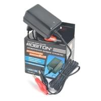 Зарядное устройство для свинцово-кислотных аккумуляторов напряжением 6 В и 12 В Robiton LAC612-500 зажим КРОКОДИЛ