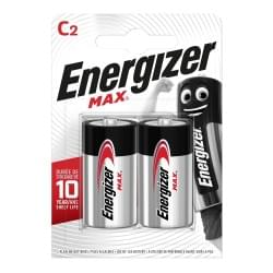 Батарейки Energizer Energizer Max, щелочные, C / LR14, 2 штуки