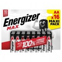 Батарейки Energizer Max, щелочные, AA, LR6, 16 штук