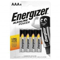 Батарейки Energizer Alkaline Power, щелочные, AAA / LR03, 4 штуки
