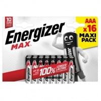 Батарейки Energizer Max, щелочные, AAA, LR03, 16 штук