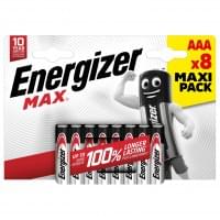 Батарейки Energizer Energizer Max, щелочные, AAA / LR03, 8 штук