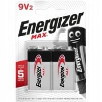 Батарейка Energizer Max, Крона 9V, 6LR61, щелочная, 2 шт.
