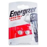 Батарейки щелочные Energizer Alkaline LR43, 186, AG12, 2 шт