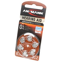 Батарейки для слуховых аппаратов Ansmann 5013233 Hearing Aid 312 PR41