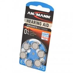 Батарейки для слуховых аппаратов Ansmann 5013253 Hearing Aid 675 PR44