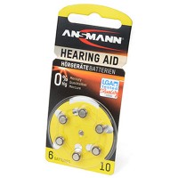 Батарейки для слуховых аппаратов Ansmann 5013223 Hearing Aid 10 PR70