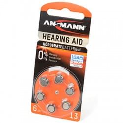 Батарейки для слуховых аппаратов Ansmann 5013243 Hearing Aid 13 PR48