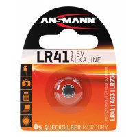 Алкалиновая батарейка Ansmann LR41 LR736 AG3 392 1,5В дисковая 1шт