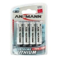 Батарейки литиевые Ansmann Extreme Lithium 1512-0002 АА FR6 1.5В 3000мАч 4шт блистер