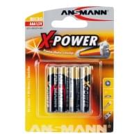 Батарейки алкалиновые 1300 мАч Ansmann 5015653 X-Power AAA LR03 4шт