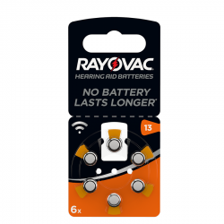 Батарейки для слуховых аппаратов Rayovac 04606945416 Hearing Aid Batteries 13 в упаковке 6 штук