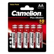 Camelion Plus Alkaline 14854, щелочные батарейки, AA, LR6, 1.5 v, 10 штук в упаковке