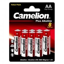 Батарейки алкалиновые (щелочные) CAMELION ALKALINE PLUS 14133, LR6, АА, 1.5В, 2700 мАч, упаковка 8шт 