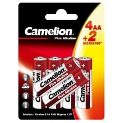 Camelion Plus Alkaline 15308, щелочные батарейки, AA, LR6, 1.5 v, 6 штук в упаковке