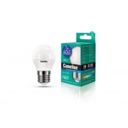 Лампа CAMELION Е27 7Вт 6500K 595Лм LED7-G45/865/E27 12647, светодиодная, холодный белый, шар 