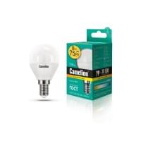 Лампа CAMELION Е14 8Вт 3000K 720Лм LED8-G45/830/E14 12391, светодиодная, теплый белый, шар 