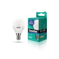 Лампа CAMELION Е14 12Вт 6500K 1010Лм LED12-G45/865/E14 13697, светодиодная, холодный белый, шар 