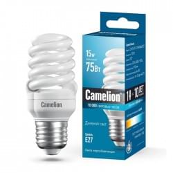 Лампа энергосберегающая люминесцентная 10607 Camelion 220В 15Вт (75Вт) Е27 6400К холодный белый
