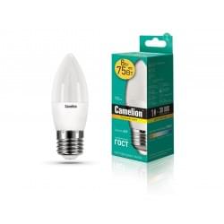 Лампа CAMELION Е27 8Вт 3000K 720Лм 220В LED8-C35/830/E27 12389, светодиодная, теплый белый, свеча 