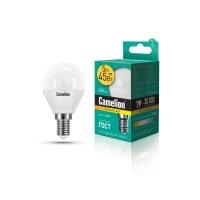 Лампа CAMELION Е14 5Вт 3000K 410Лм LED5-G45/830/E14 12027, светодиодная, теплый белый, шар 