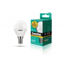 Лампа CAMELION Е14 12Вт 3000K 990Лм LED12-G45/830/E14 13693, светодиодная, теплый белый, шар 