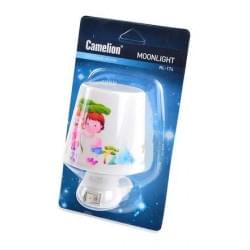 Детский светодиодный ночник в розетку с выключателем Camelion NL-174 ЛАМПА 220В 0.5Вт арт.12530