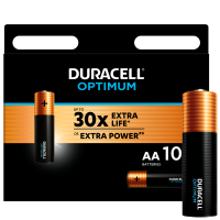 Aлкалиновые батарейки Duracell Optimum AA LR6 10шт
