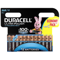 Батарейки алкалиновые Duracell Ultra Power (turbo max) AAA LR03 1,5В 12шт