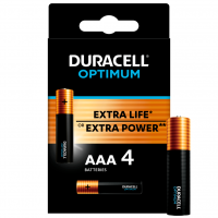 Aлкалиновые батарейки Duracell Optimum AAA LR03 4шт