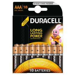 Батарейки алкалиновые Duracell Basic AAA LR03 MN2400 18 шт