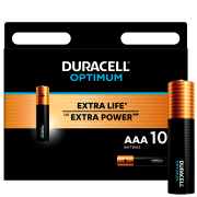 Aлкалиновые батарейки Duracell Optimum AAA LR03 10шт