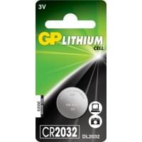 Батарейки литиевая GP GPCR2032-7CR1 Lithium CR2032 дисковые 3В 1шт