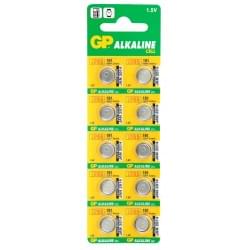 Батарейка алкалиновая GP 191-C10 Alkaline cell 191 AG8 LR1120 1,5В дисковая 10шт