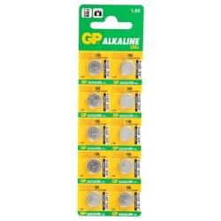 Батарейка алкалиновая GP 186-C10 Alkaline cell 186 AG12 LR43 1,5В дисковая 10шт