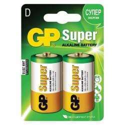 Батарейки алкалиновые GP 13A-UE2 Super Alkaline D LR20 1,5В 2шт