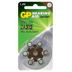 Батарейки GP ZA312F-D6 Hearing Aid ZA312 1,45В для слуховых аппаратов 6шт