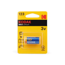 Батарейка литиевая Kodak Max Lithium CR123 3В 1шт