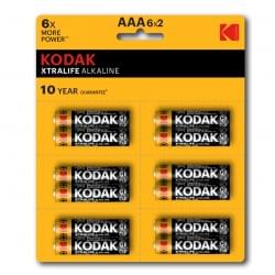 Батарейки алкалиновые Kodak XTRALIFE ALKALINE AAA LR03 1.5В 12шт (6 отрывных блистеров по 2 шт)