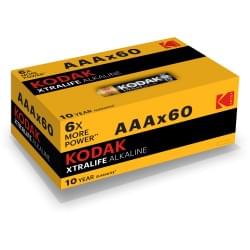 Батарейки алкалиновые Kodak XTRALIFE ALKALINE AAA LR03 1.5В 60шт 