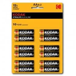 Батарейки алкалиновые Kodak XTRALIFE ALKALINE AA LR6 1.5В 12шт (6 отрывных блистеров по 2 шт) 