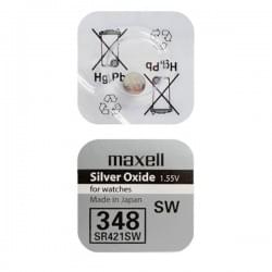 Батарейка для часов Maxell SR421SW 348 1,55В дисковая 1шт